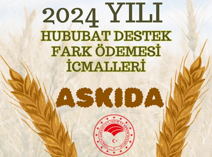 2024 Yılı Hububat Fark Ödemesi İcmalleri Askıya Çıkmıştır