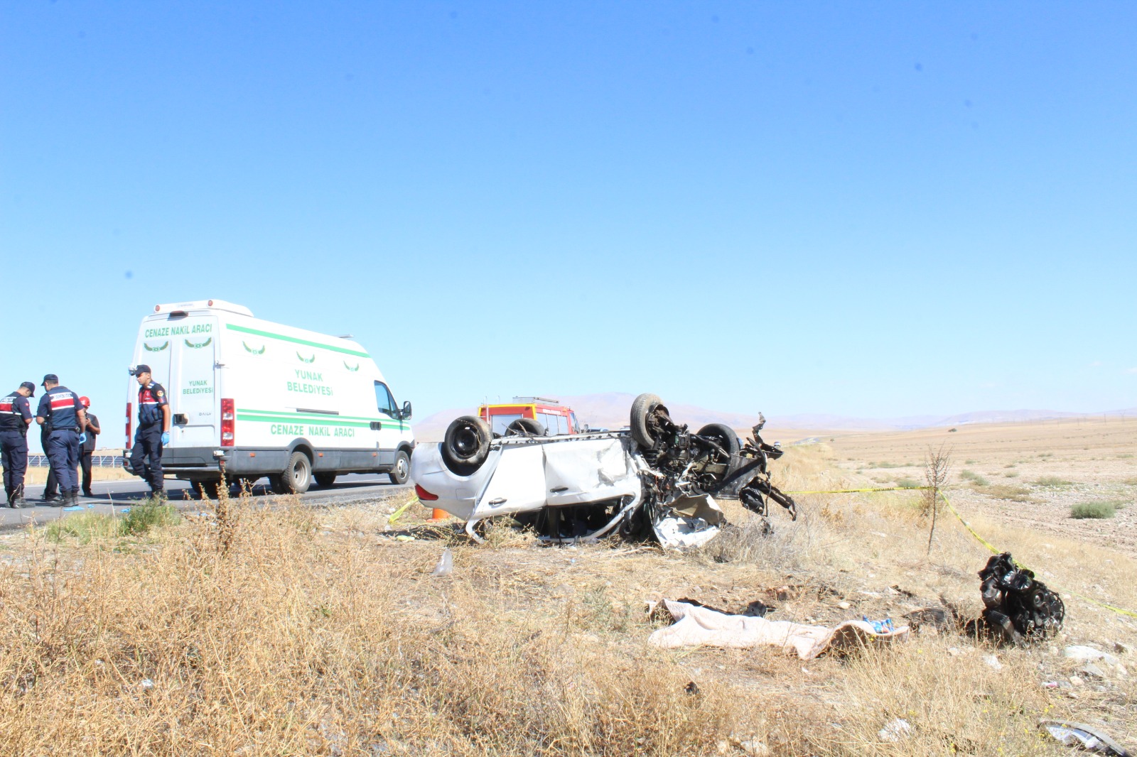 Yunak’ta Feci Kaza:  3 Ölü , 2 Yaralı